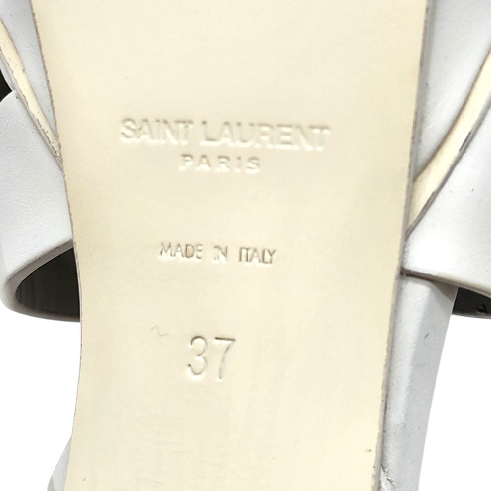 Saint Laurent Tribute Platform Leather Sandals Pumps White – NWB $1100 - Picture 7 of 16